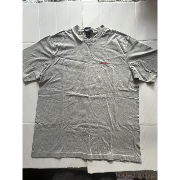 ExxonMobil Shirt Mens Extra Large Gray Crewneck Embroidered Lands' End Made USA